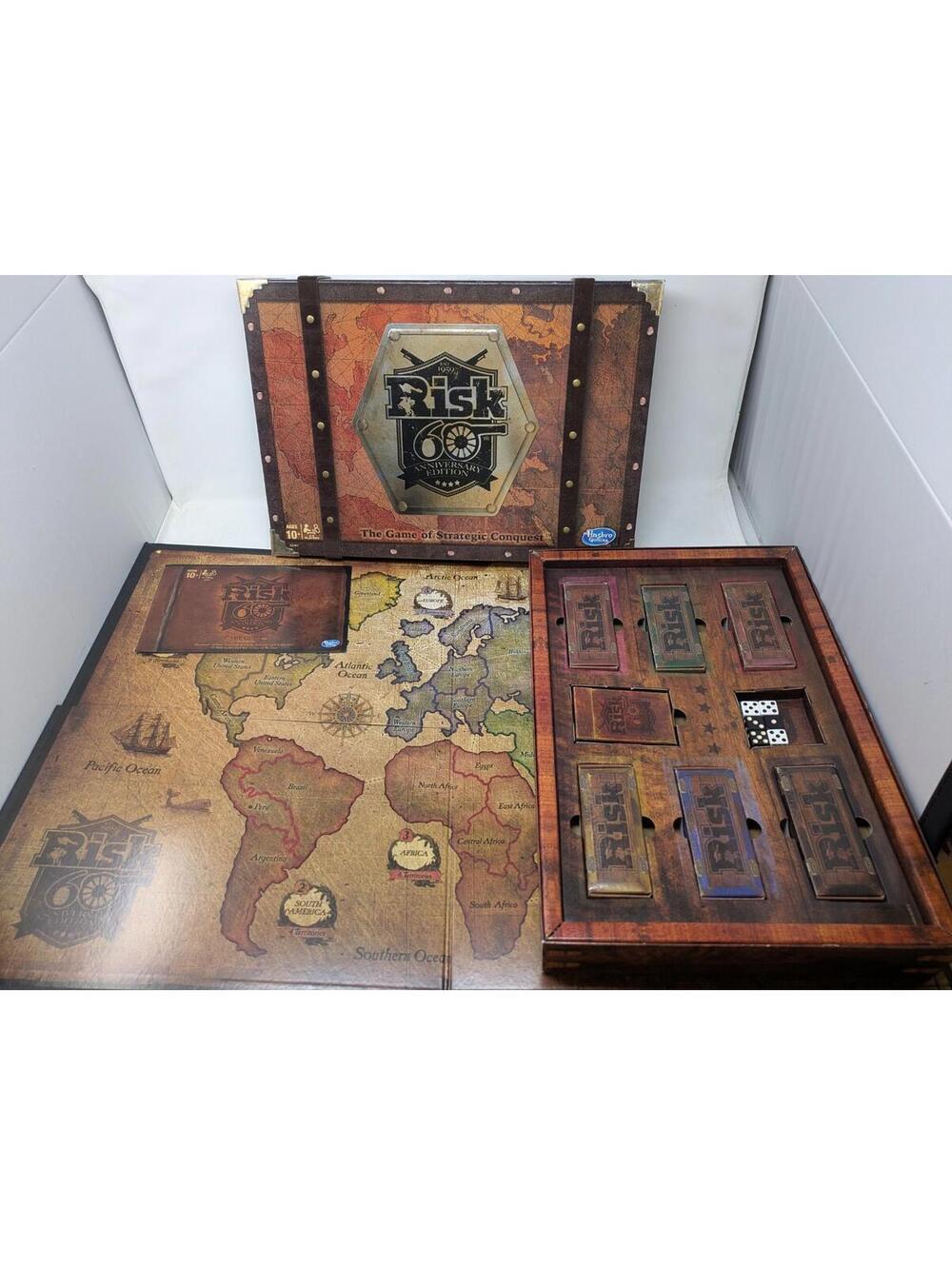 Risk 60th Anniversary Edition Board Game Strategic Conquest Hasbro 2018 Complete